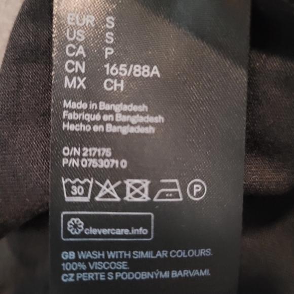 NWT Black Button Front Vneck Dress Soft Jersey Small - Picture 4 of 5